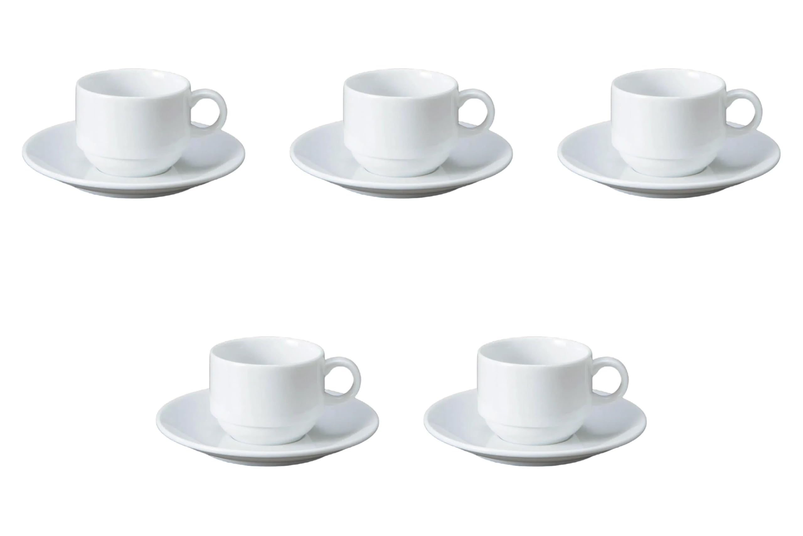 

Set of 5 Plage Stack Coffee Cups x x cm Cups Saucers Setomonohonpo [10.4 7.7 5.9 (170cc)] &