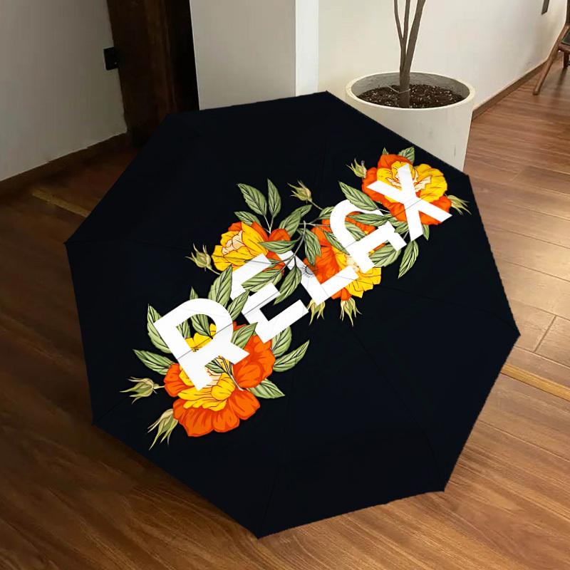 

1pc Floral Relax Automatic Open/Close Umbrella, Formal Events - Ideal Gift for Family or Friends, Outdoor Accessory yy251211129