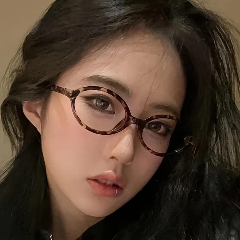 Leopard Oval Frame Glasses for Women, Sweet and Cool, Anti Blue Light Glasses