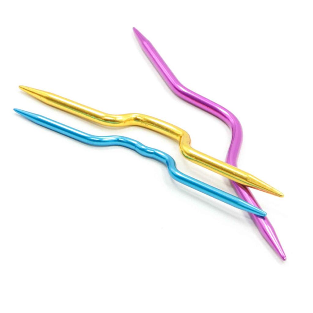 Knitting Set Aluminum Cable Stitch Holder Smooth Crochet Hooks for Knitting Yarn Needle Accessories