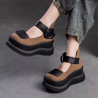 Women's Mary Janes Shoes Platform Chunky Heel Round Toe Ankle Strap Shoes for Women Casual Non-Slip Dressy Shoes Comfortable Lightweight Walking Shoes