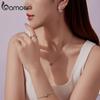 BAMOER 925 Sterling Silver Shining Ice Flower Stud Earrings Paved CZ Snowflakes Halo Earrings for Women Sparkling Winter Gift