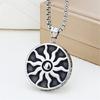 Dark Aesthetic Sun Pendant Necklace Stainless Steel Gothic Chain Jewelry Party Wear Everyday Fashion Statement Necklaces