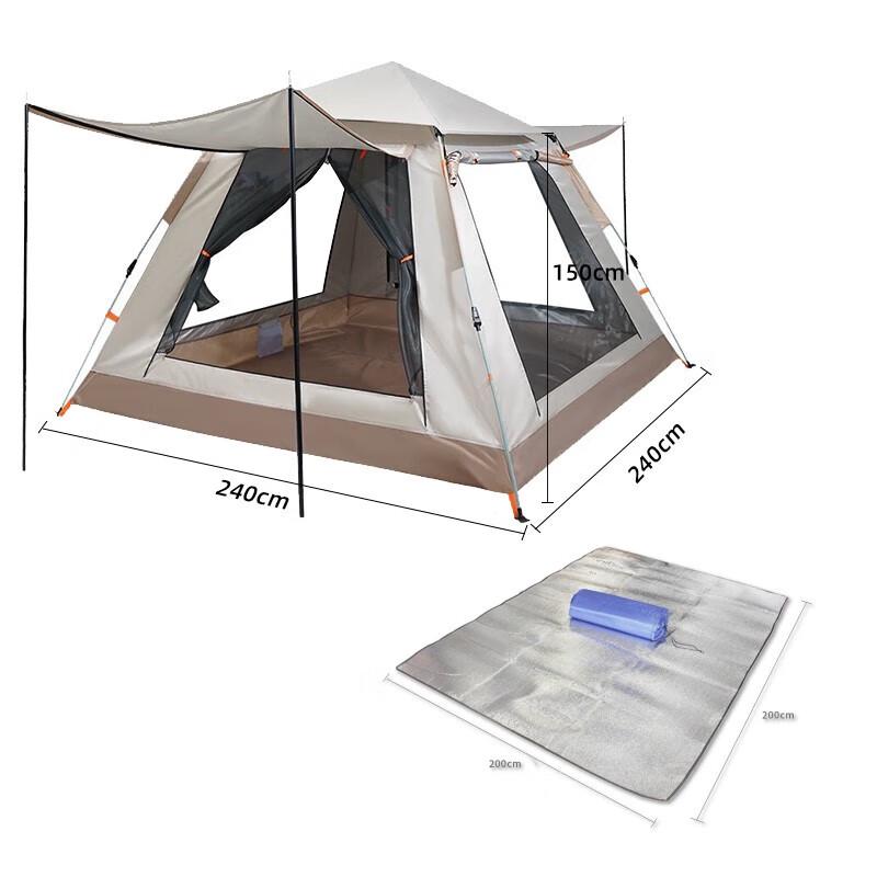 Feitule Outdoor Family Camping Tent & Mat Set