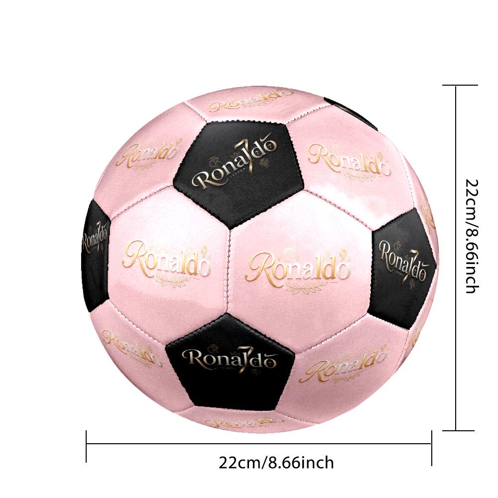 Ronaldo's Legacy Sports Size 5 Soccer Football Machine-Stitched Indoor/Outdoor Training and Matches Ideal for Soccer Enthusiasts