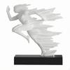 Elegante Abstrakte Skulptur mit Sockel | Athletische Figur, Läufer für TV-Schrank
