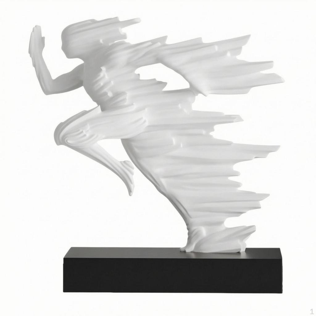 Elegante Abstrakte Skulptur mit Sockel | Athletische Figur, Läufer für TV-Schrank