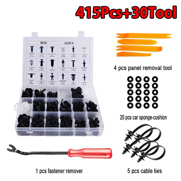 680pcs Car Plastic Fastener Clips Set with Box Mixed Auto Body Push Retainer Pin Rivet Bumper Door Trim Panel Fastener Clip Kit