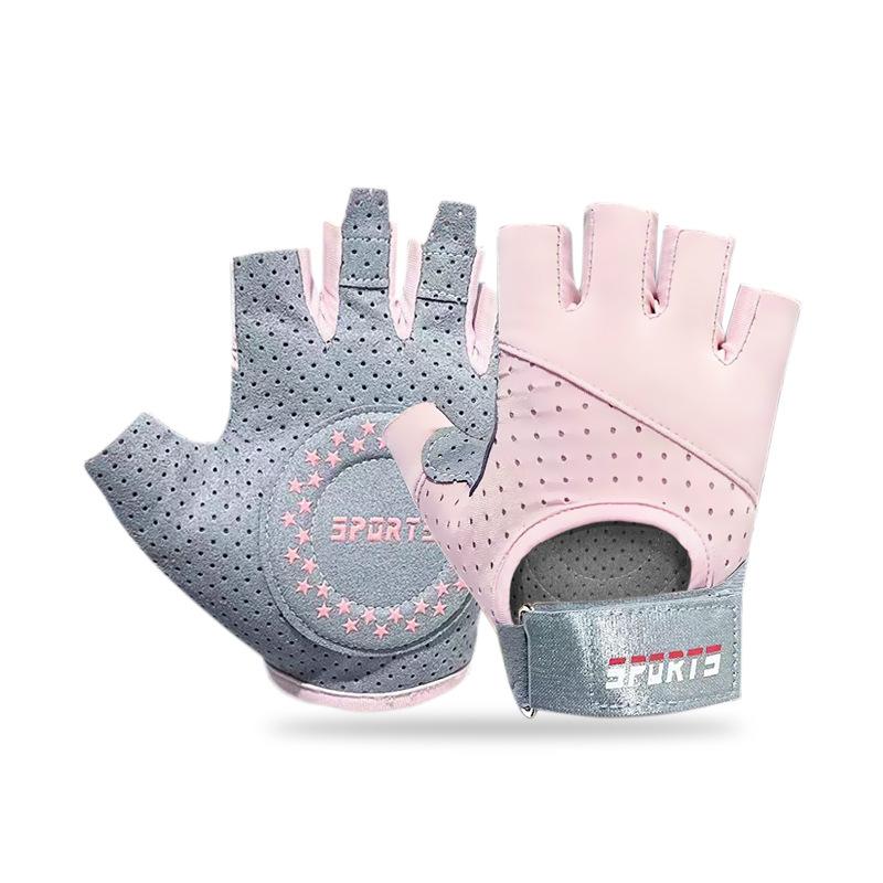 

Перчатки для фитнеса, женские спортивные спиннинговые аппараты для йоги, противоскользящие дышащие велосипедные перчатки со штангой на половину пальца L