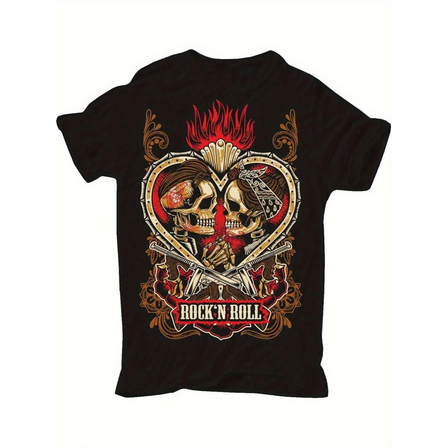 

Men s 50_60s Rock Music T-shirt - Rock Bella Style Retro Music T-shirt, Suitable for Concerts, Music Festivals, Casual Wear XXXXXL