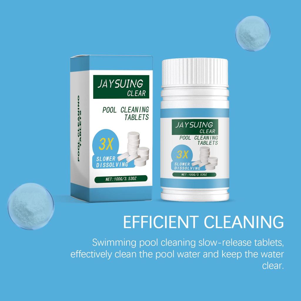 Pool Clean Chlorinated Effervescent Tablets Pool Clean Instant Water Treatment Effervescent Chlorine Tablets