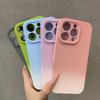 Luxury Liquid Silicone Gradient Color Phone Case For For Iphone 13 14 15 16 17 Pro Max Air Plus Soft Candy Bumper Cases Cover