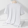 Men's Summer Ice Silk Quick-Dry Mesh T-Shirt - Breathable, Lightweight, Short Sleeve Trendy Base Layer In White.