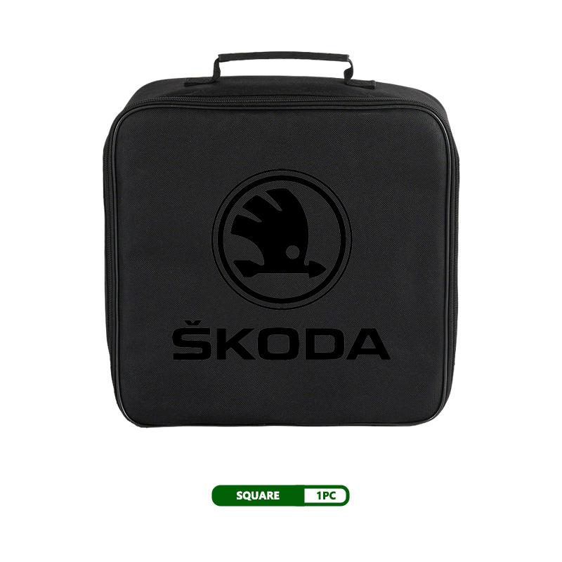 AAABS1 For Skoda Car Charging Cable Rechargeable Gun Storage Bag Kamiq Karoq Octavia 2 3 Rapid Scala Kami Fabia VII VRS