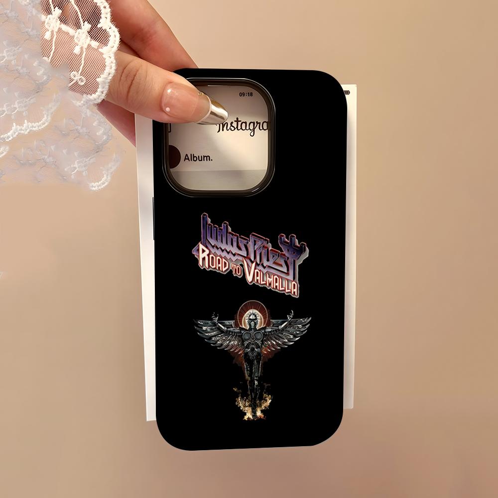 Rock Band Judas Priest Phone Case For IPhone 16 15 14 13 12 11 Pro Max 16 Plus Glossy 2 In 1 Bumper Cover