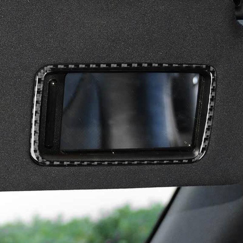 Real Carbon Fiber Car Accessories Vanity Mirror Frame Cover Soft Sticker For Lexus RX350 RX450h 2010 2011 2012 2013 2014 2015