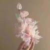 Pure Pink Super Immortal Daily Silk Yarn Flower Hairpin Fashion Side Clip Hair Disc Court Hanfu Accessories