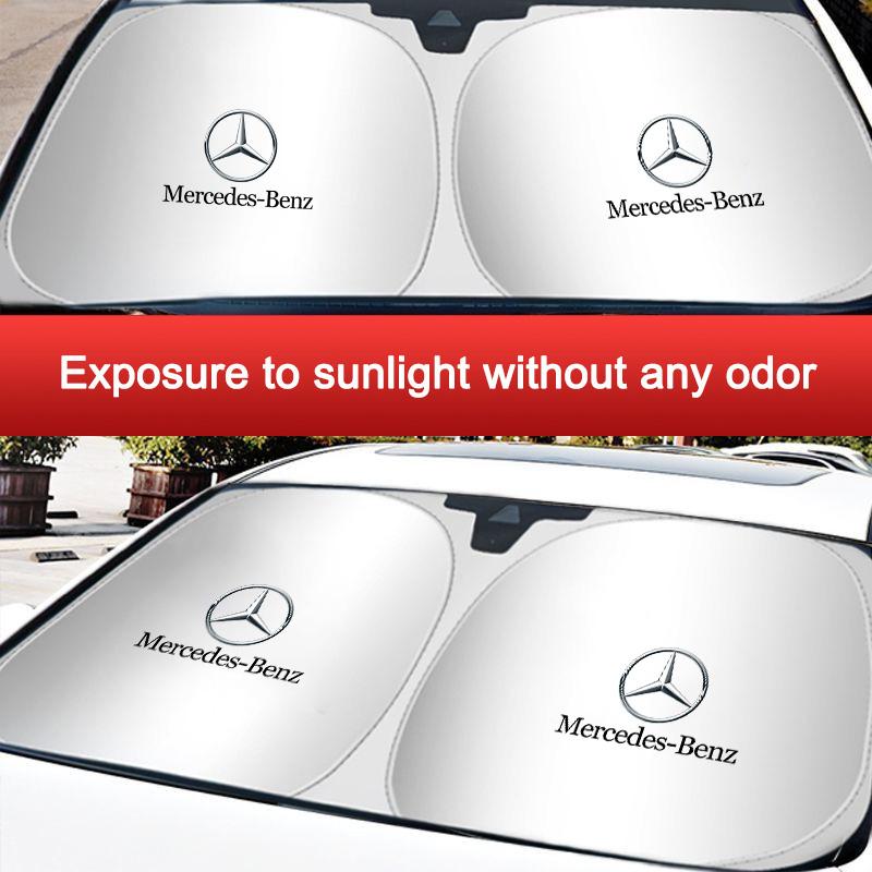 HXGR9 Thicken UV Resistance Car Sun Visor Sunshade Front Glass Sunscreen For Mercedes Benz W203 W204 W205 W176 W16 W177 W247 Accessory