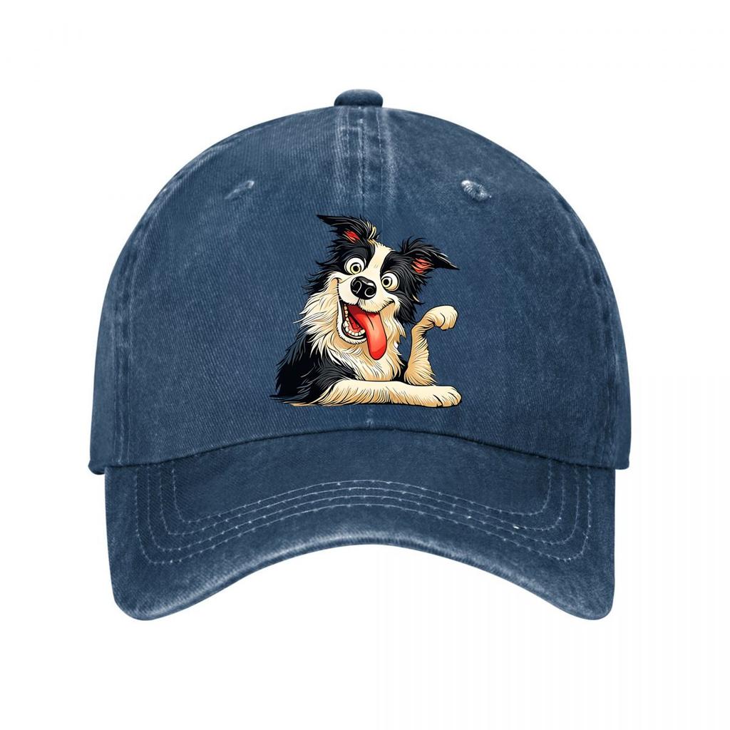 Cartoon Dog Printed Casual Cap New Vintage Washed Cotton Baseball Cap Parent Kids Sun Hats