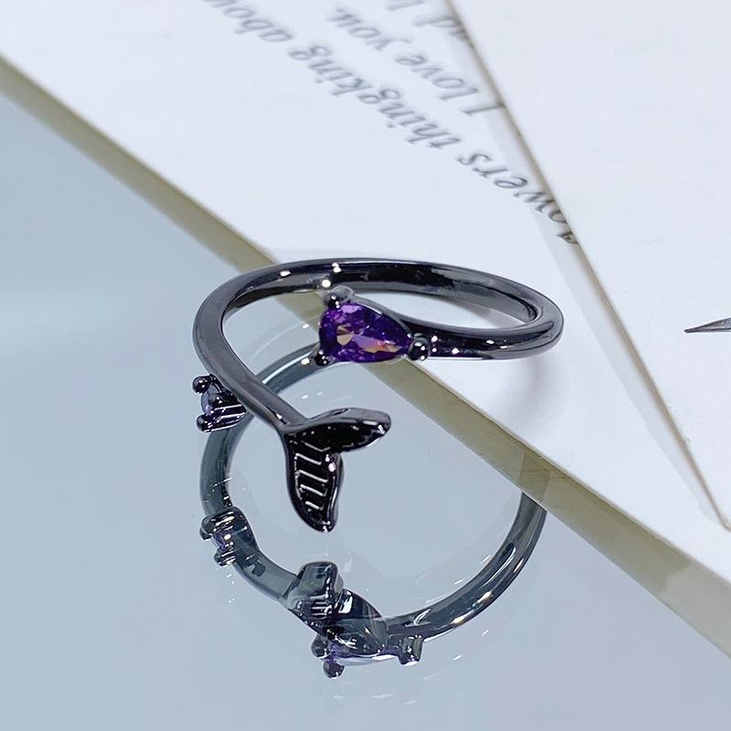 Vintage Halloween Spider Crow Open Ring - Trendy Punk Stacking Finger Ring for Women