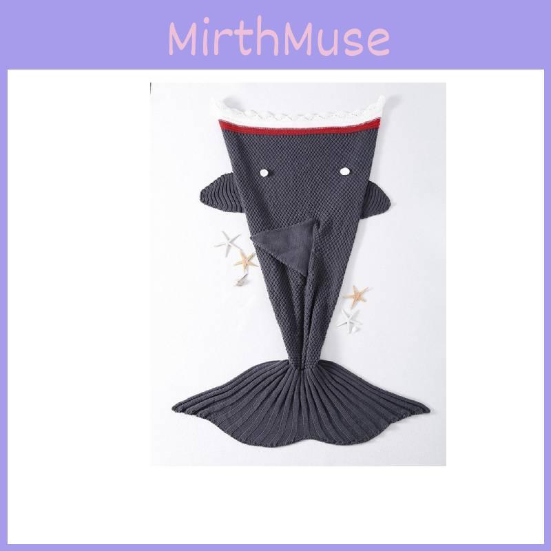Childrens Shark And Mermaid Knit Blanket With Modern Design For Spring And Autumn
