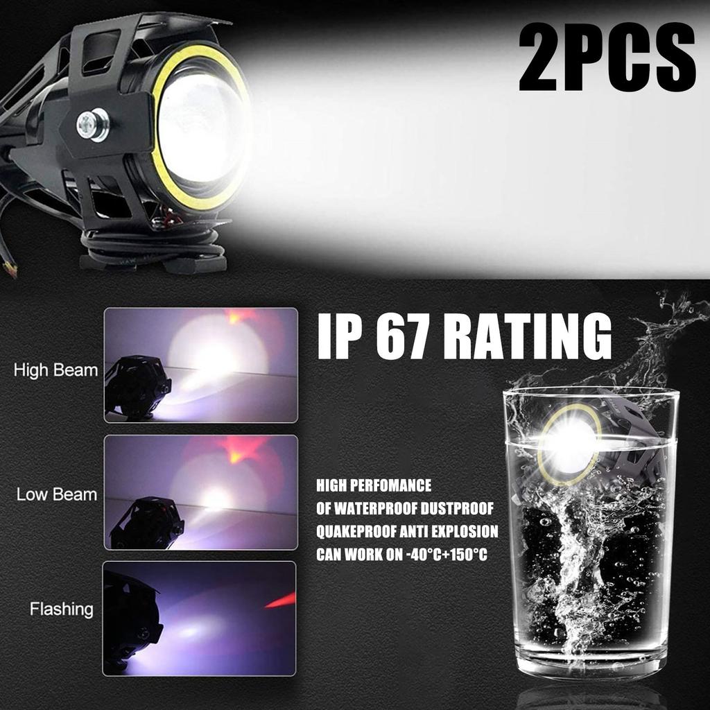 Motorrad Elektrofahrzeug Modifiziertes Licht LED-Scheinwerfer U7 Transformator Lichtleiste mit starkem Licht und schwachem Blitz