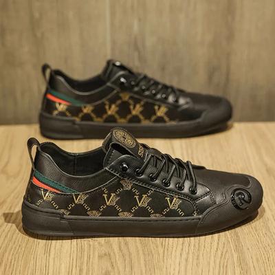 Europäische Station Leder Mode Herren Sneaker Herrenschuhe Mann Geprägt Alle Mode Leder Rot Freizeitschuhe für Herren Herrenschuhe
