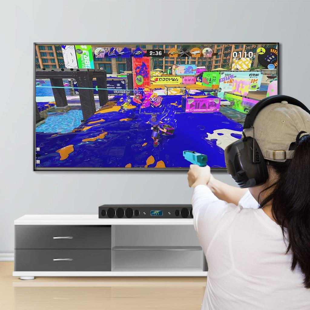 Shooting Game Gun Controller Compatible with Switch/Switch OLED Joy-Con Hand Grip Motion Controller for Shooter Hunting Games