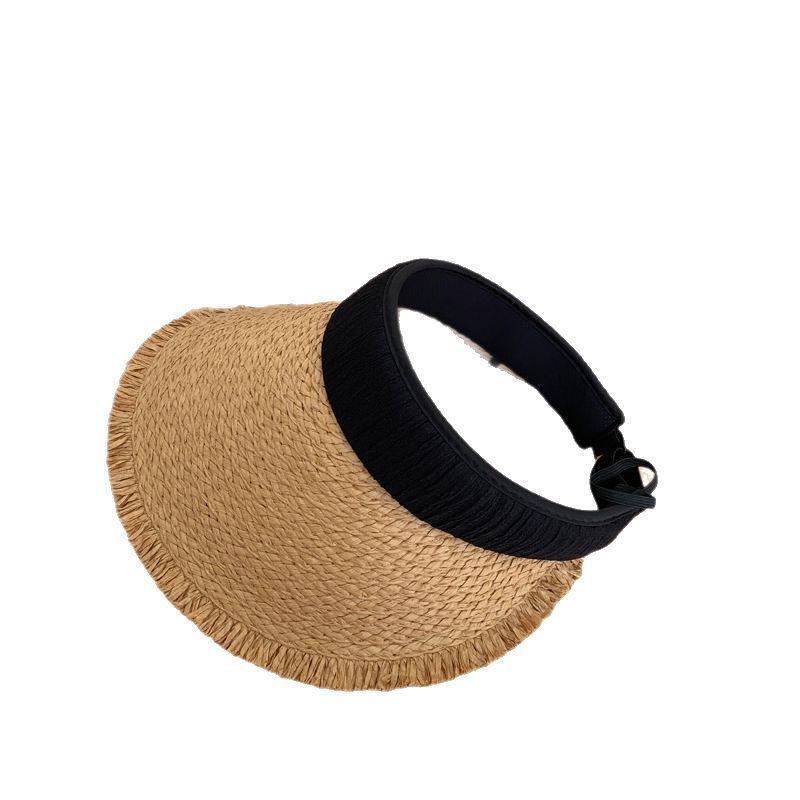 Ultraviolet Protection Wide Brim Sun Visor Hat for Summer Beach and Travel.