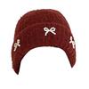 Women's Versatile Fashion Cold Hat Wool Blend Bow Knit Hat