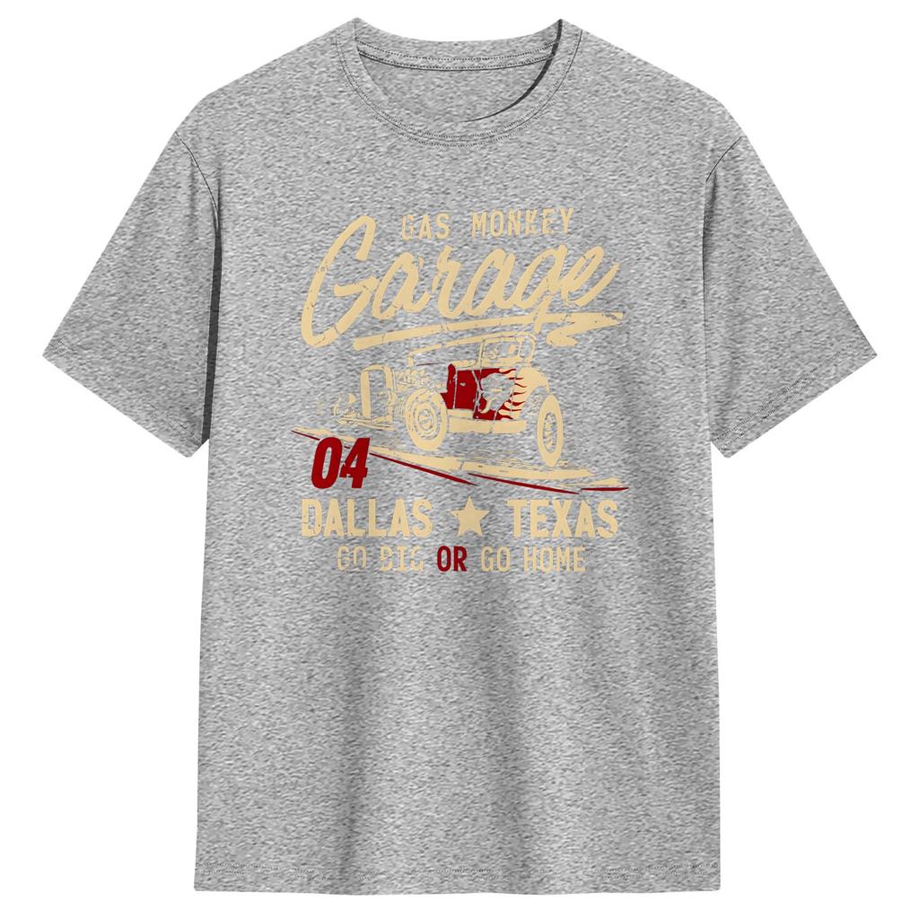 Monkey Gas Garage T Shirt Summer Popular T Shirts Unisex 100 Cotton Crew Neck Plus Size Top Tees Short Sleeve Awesome Tops