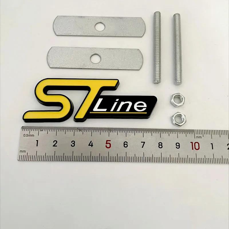 3D kovové logo ST Line odznak emblém na kufr přední mřížku pro Ford Focus MK4 PUMA Mondeo Kuga Fiesta ST Line samolepka příslušenství
