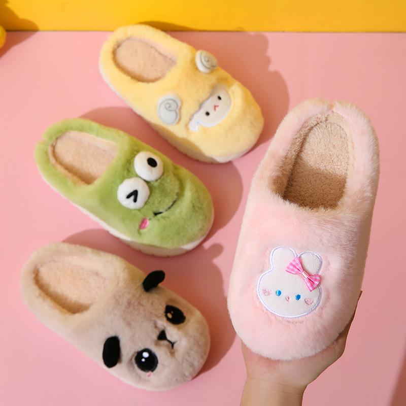 Barneslippers i bomull, fluffy slippers