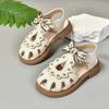 Girls' shoes, children's princess closed-toe sandals, new summer style for little girls, stylish soft-soled summer children's shoes