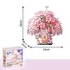 Street View Cherry Blossom Treehouse Building Block Kit DIY Cherry Tree House Model Building Sets With String Lights For Kids Gifts