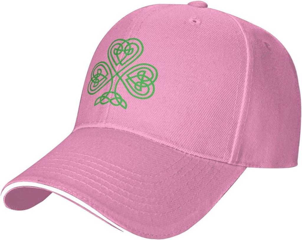 Celtic Knot Shamrock Irish Baseball Cap Adjustable Polyester Casual Summer Hat Adult Unisex