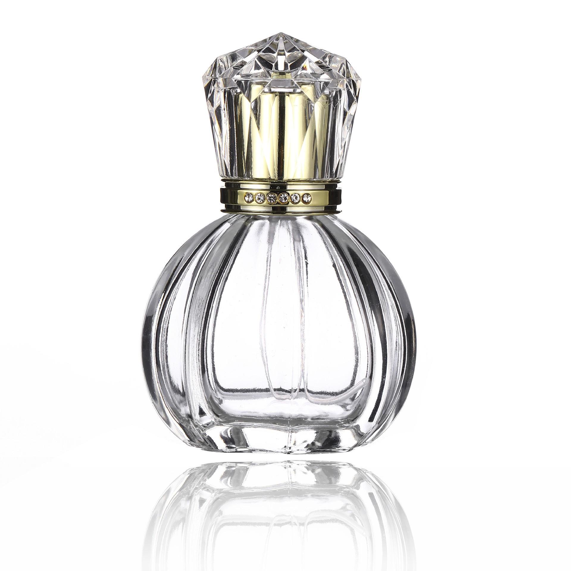 50ML High-End Glass Perfume Refill Bottle with Spray Press - Portable and Reusable