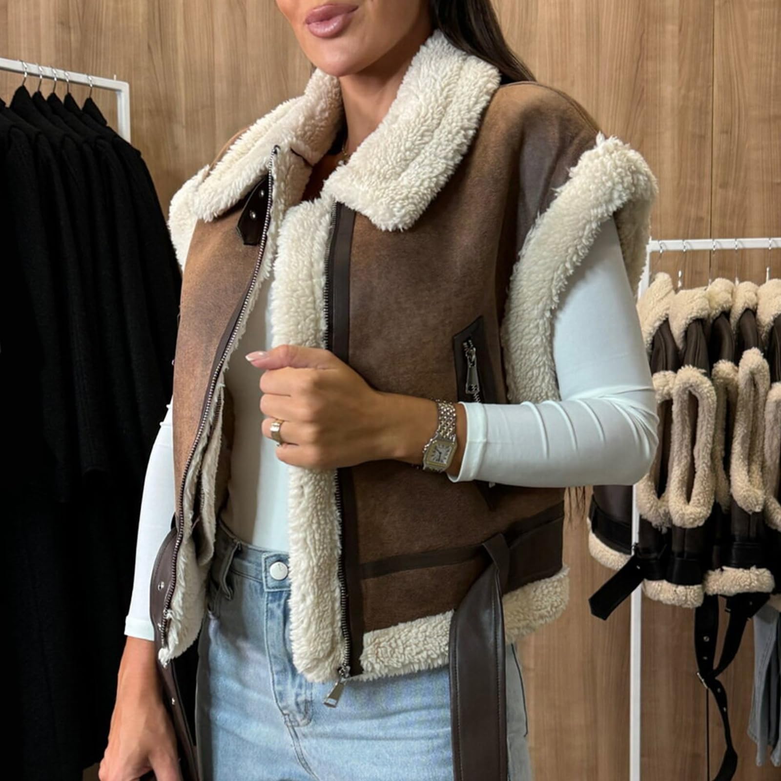 

Женская флисовая фланелевая куртка с длинным рукавом на пуговицах для женщин XL коричневый