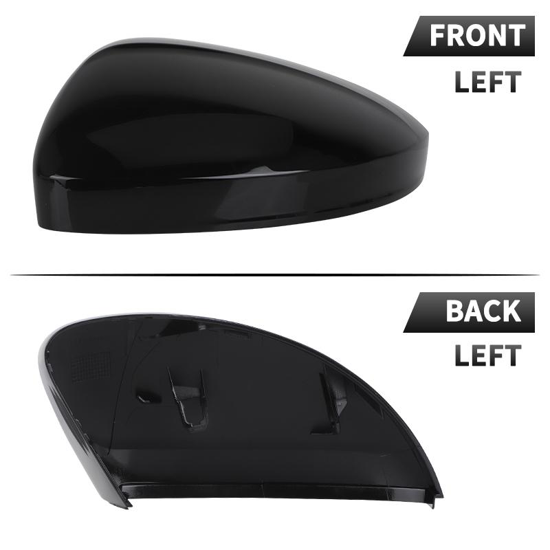 Gloss Black/White Car Door Wing Mirror Cover Cap For VW Tiguan 2017 2018 Tayron Car Accessories