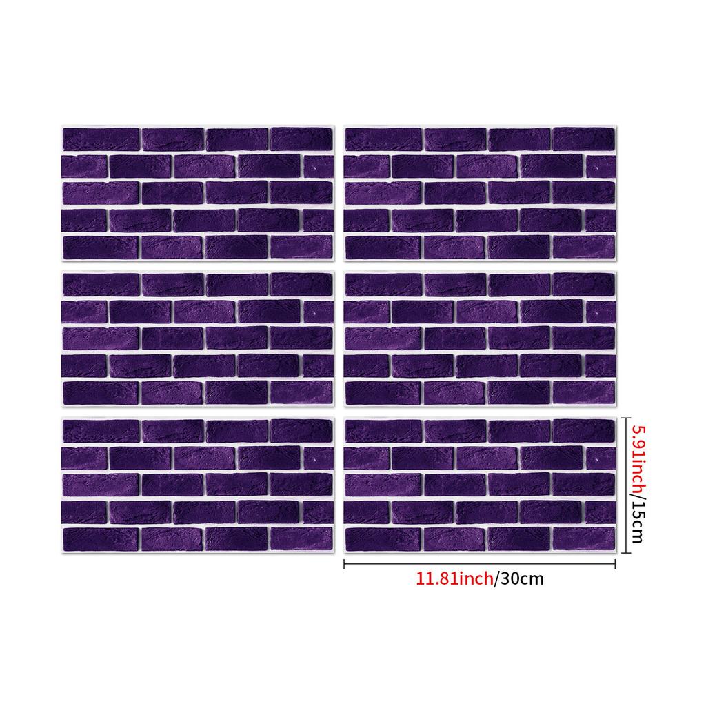 Retro Industrial Stone Brick Wall Sticker, Self-Adhesive Waterproof Bedroom Kitchen Wall Decoration 2D Tile Sticker Pvc Wallpaper