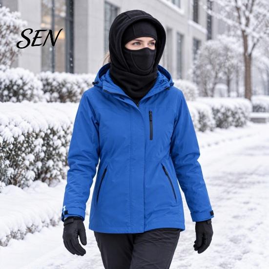 Outdoor Windproof Headwear Thermal Fleece Balaclava Hat, Full Coverage Face Mask, Integrated Warm Neck Gaiter Hat And Warmer for Motorcycle