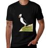 Puffin Bird Watercolor Painting Wildlife Artwork Tshirt Sports Basic Short Sleeve Tshirt