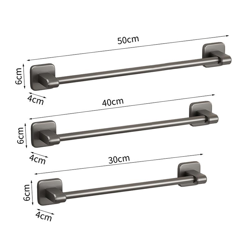 Handtuchhalter Space Aluminium Bar Kein Bohren Badezimmer-Organizer Selbstklebende Handtuchstange Badezimmerregale Küchenlagerregal