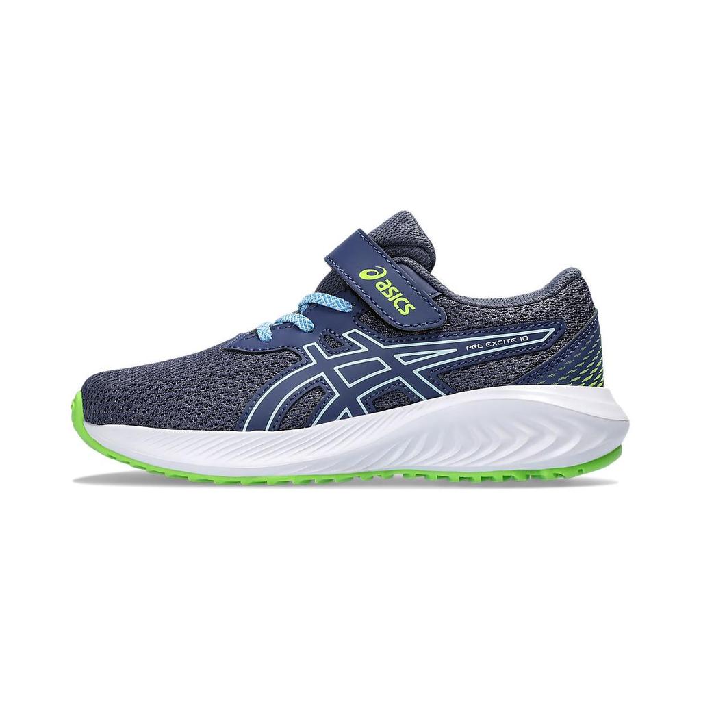 New Asics Pre Excite 10 Anti Slip Wear Resistant Low Top Kids' Running Shoes Blue Green Children Aged 3 7 Years Old 1014A297-403