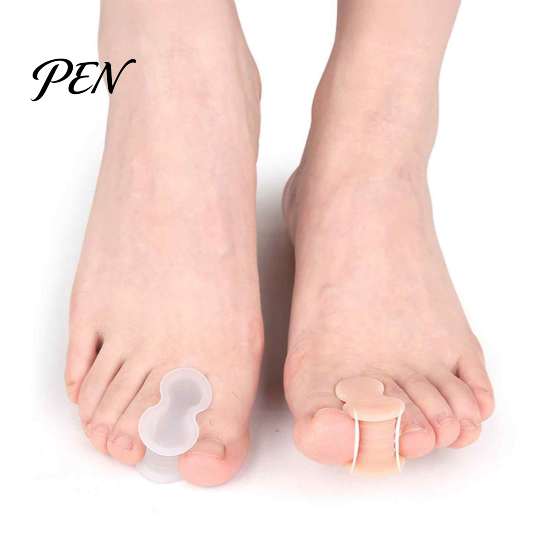 Soft Silicone Toe Spreader 2 Rings Separators, Spacers Corrector, Big Flexible Sebs Spacer Distributor Corrector for Men & Women Straighten