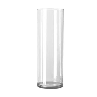 Clear Cylinder Vase Wedding Party Dining Table Centerpiece Decoration Hydroponic Flower Holder Transparent Container Hurricane Candle Holder