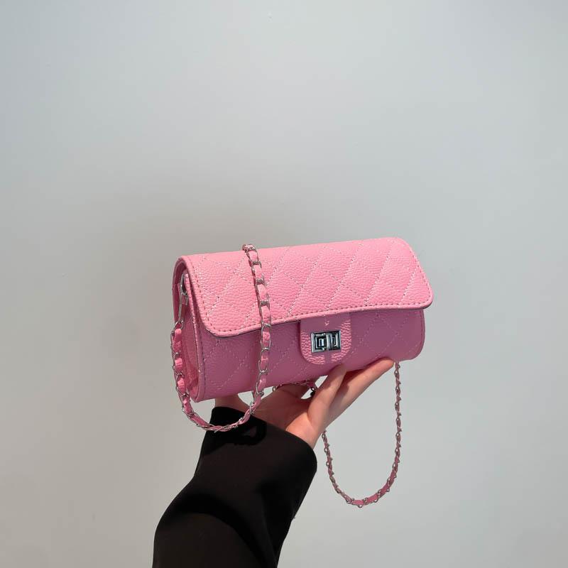 New beautiful casual versatile fashion texture high texture women's bag shoulder messenger bag diamond chain bag