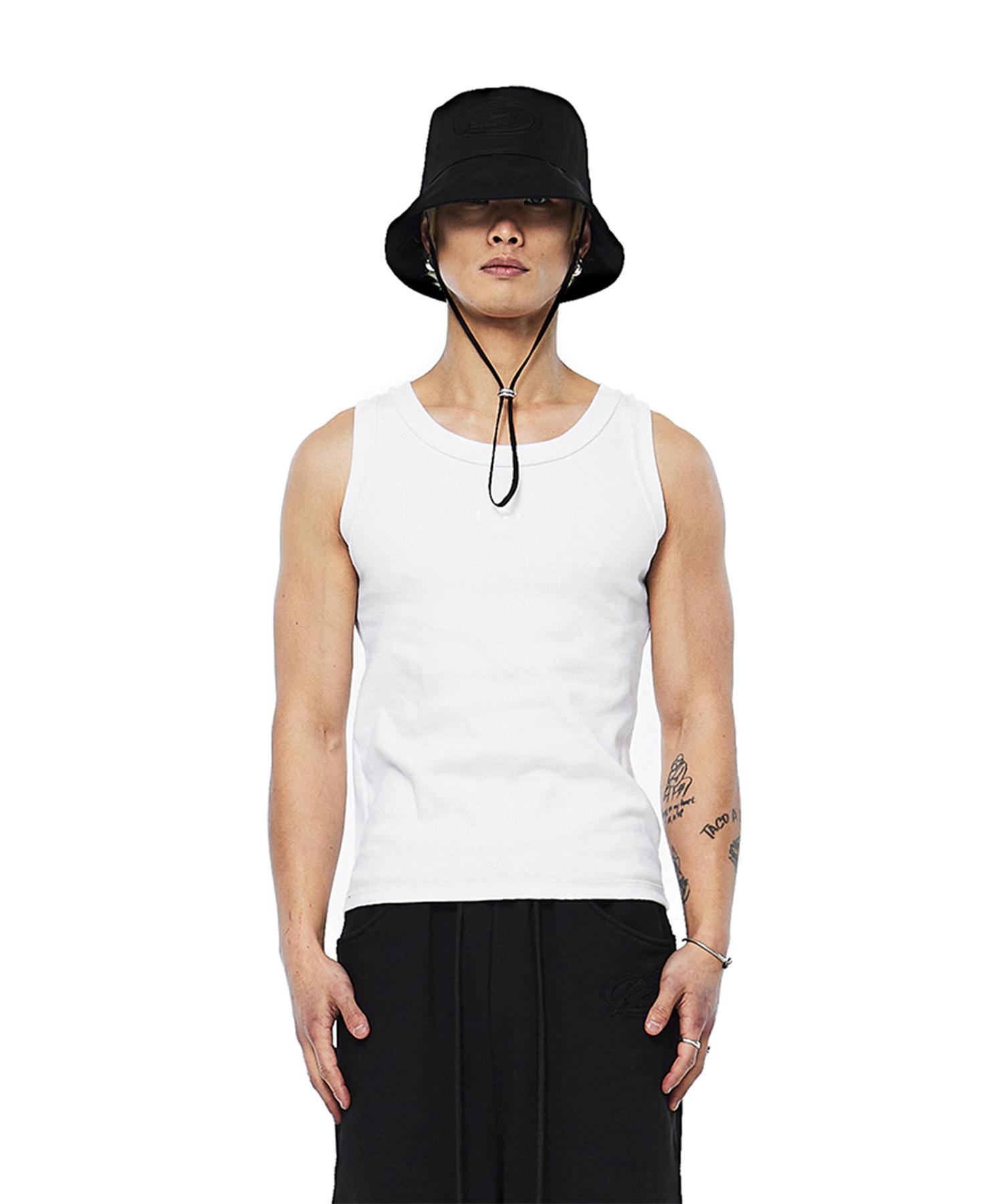 More Than Black Cut Off Sleeveless - White