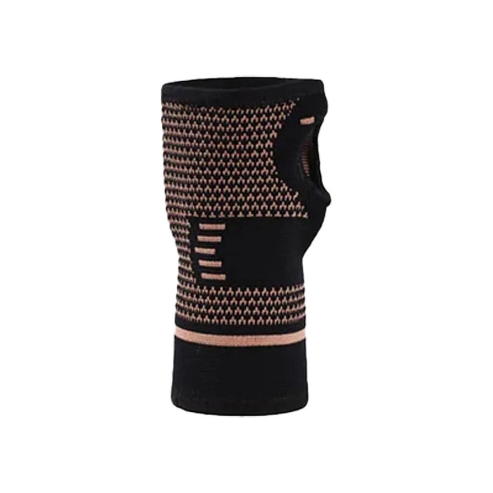 

Gobygo Copper Fiber Bracer Gym Support Wrist Brace Wrap Wrist Elastic Sport Bandage Wristband Hand Tennis Fitness Powerlifting XL