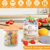 4Pcs Overnight Oats Jar Clear Glass Storage Jar with Sealed Lids Leakproof Fruit Yogurt Storage Containers Food Storage Tank